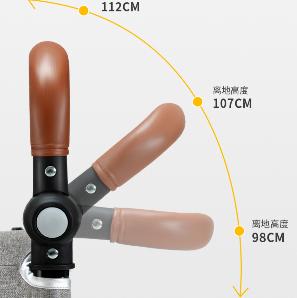 Adjustable handlebar for comfortable pushing