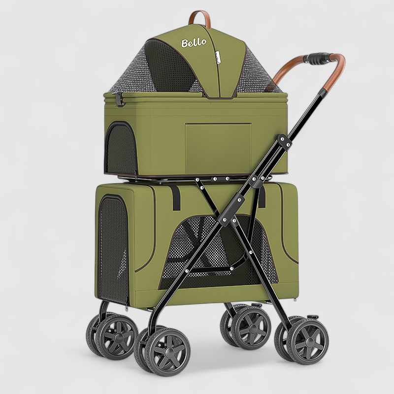 A customizable pet stroller showcasing potential modifications
